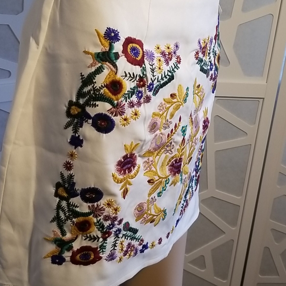 FINAL SALE Beautiful Embroidered Mini Skirt - Picture 6 of 6